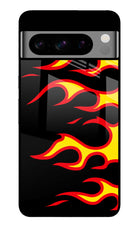 Side Sweep Flames Google Pixel 8 Pro Glass Case