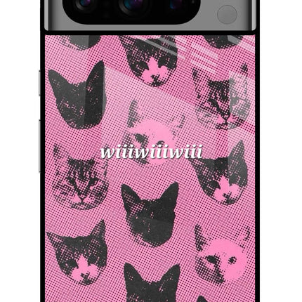 Pink Cats Google Pixel 8 Pro Glass Case