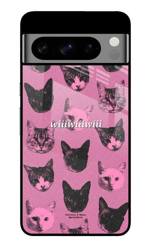 Pink Cats Google Pixel 8 Pro Glass Case