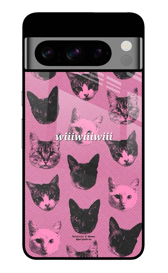 Pink Cats Google Pixel 8 Pro Glass Case