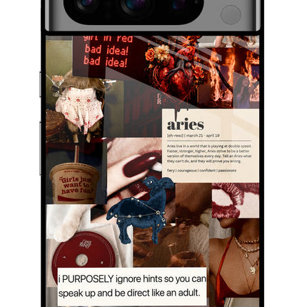 Zodiac Aries Google Pixel 8 Pro Glass Case