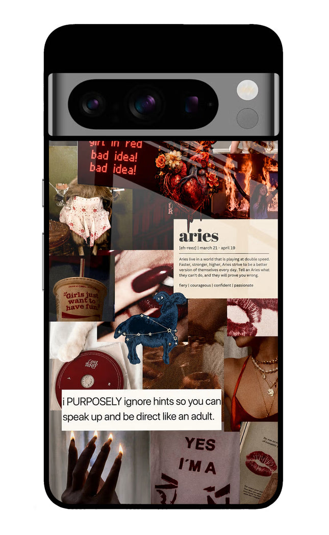 Zodiac Aries Google Pixel 8 Pro Glass Case