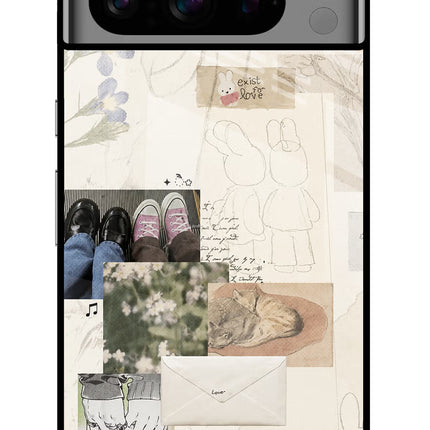 Soft Aesthetic Google Pixel 8 Pro Glass Case