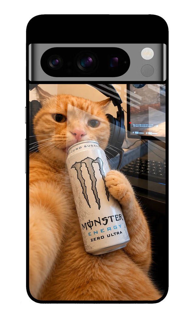 Gamer Cat Energy Google Pixel 8 Pro Glass Case