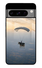 Skydiving Cow Google Pixel 8 Pro Glass Case