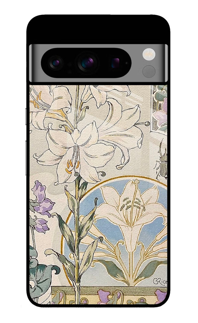 White Lily Google Pixel 8 Pro Glass Case