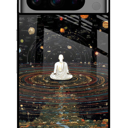 Space Monk Google Pixel 8 Pro Glass Case Back Cover by Casekaro