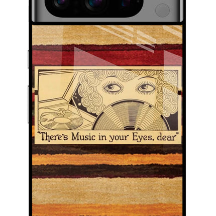 Vinyl Stripes Google Pixel 8 Pro Glass Case Back Cover by Casekaro