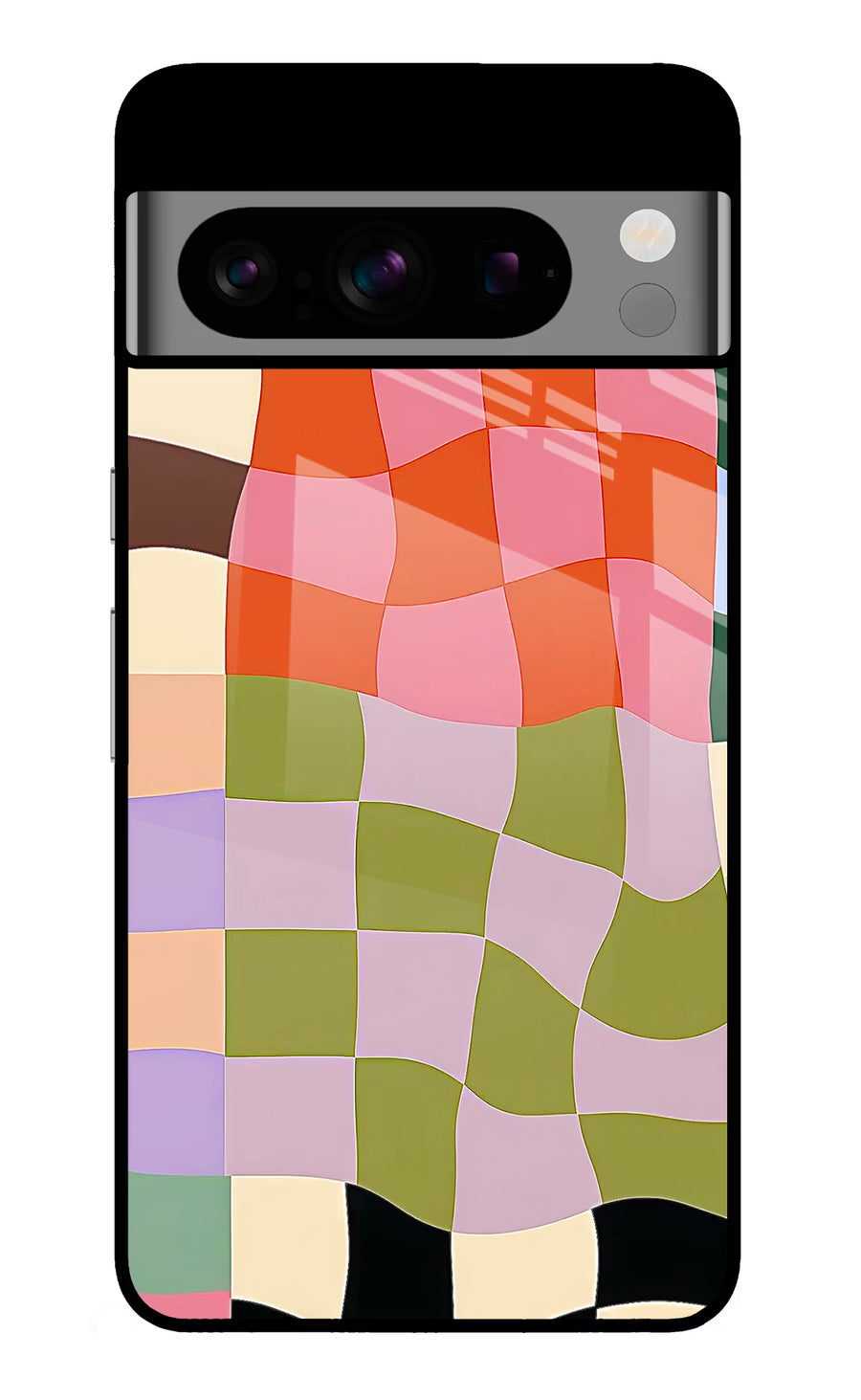 Wavy Grid Google Pixel 8 Pro Back Cover, Glass case