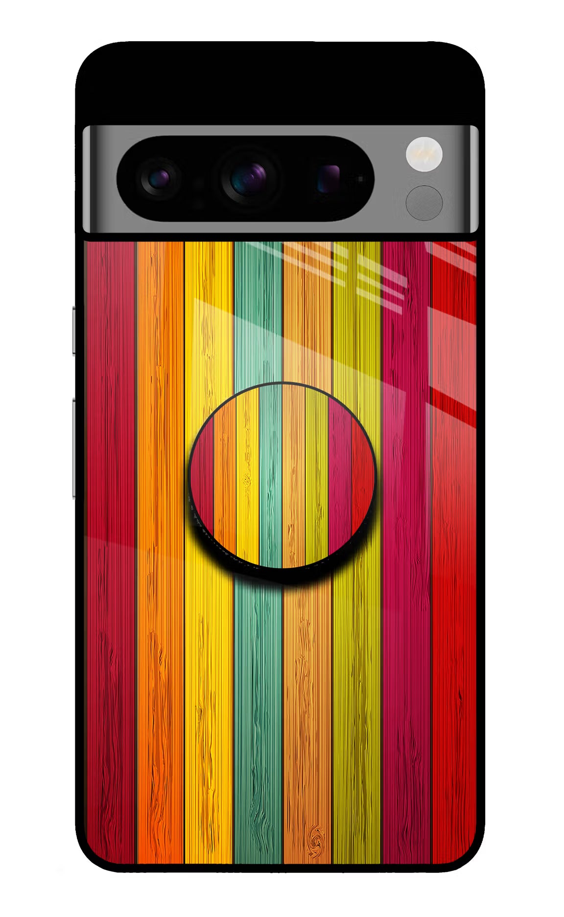 Multicolor Wooden Google Pixel 8 Pro Pop Case by Casekaro