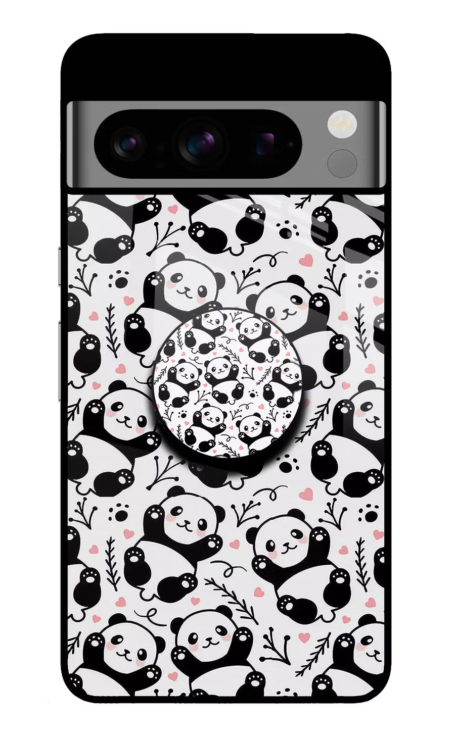 Cute Panda Google Pixel 8 Pro Pop Case, Glass case