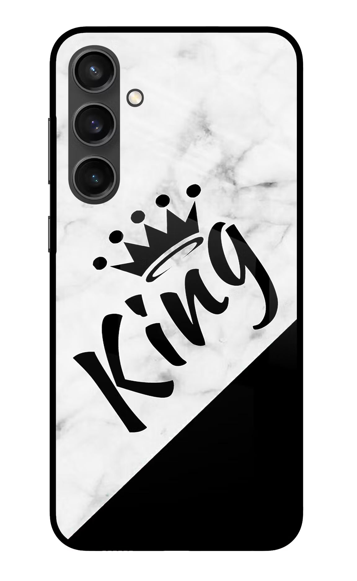 King Samsung S23 FE 5G Glass Case Back Cover by Casekaro