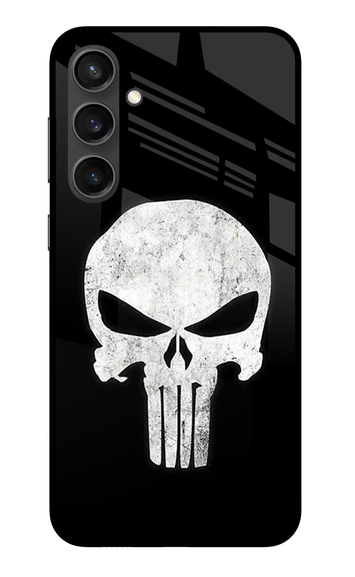 Punisher Skull Samsung S23 FE 5G Glass Case Back Cover by Casekaro