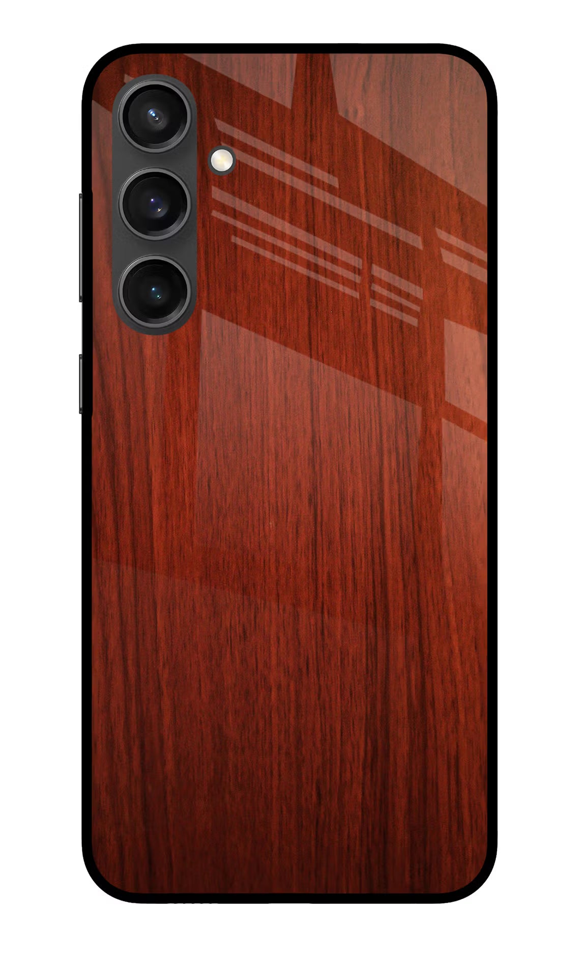 Wooden Plain Pattern Samsung S23 FE 5G Glass Case Back Cover by Casekaro