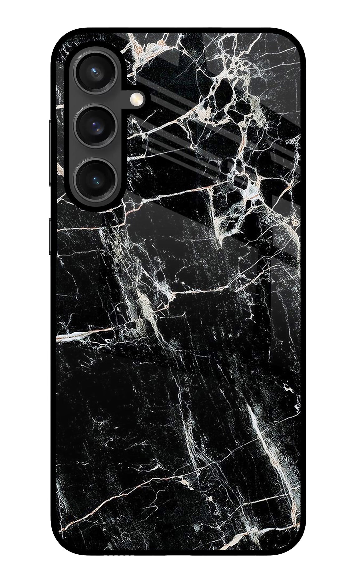 Black Marble Texture Samsung S23 FE 5G Glass Case