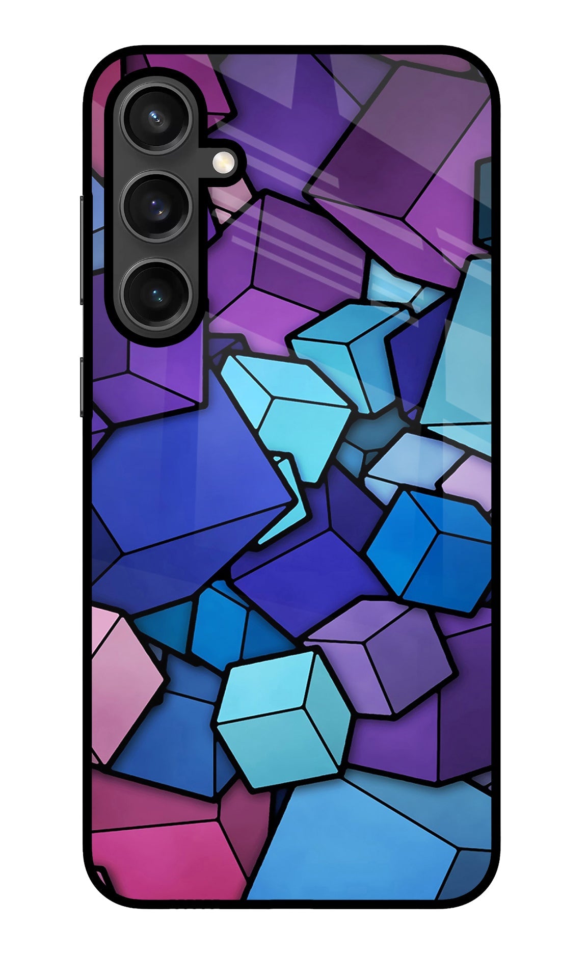 Cubic Abstract Samsung S23 FE 5G Glass Case