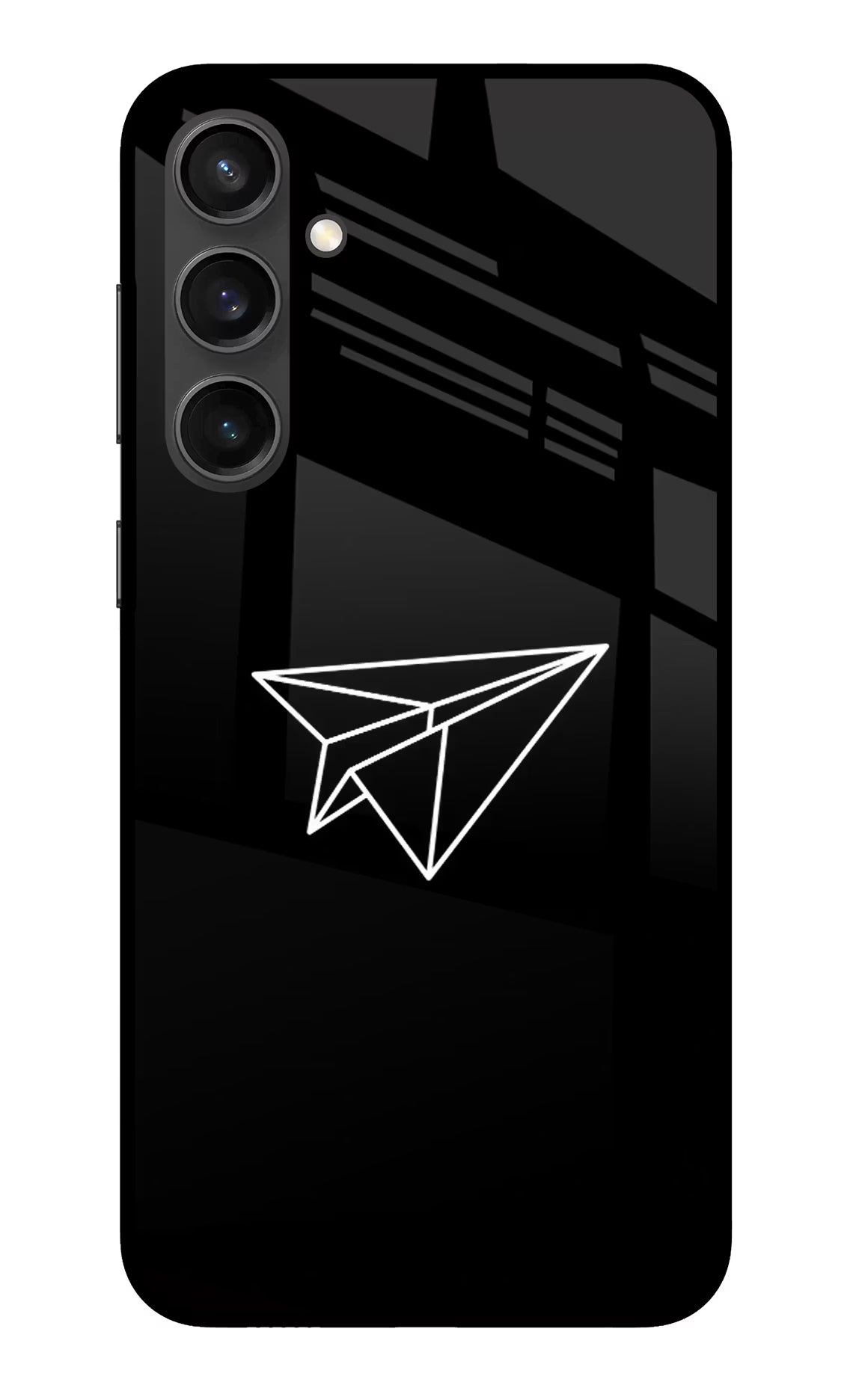 Paper Plane White Samsung S23 FE 5G Glass Case Back Cover by Casekaro