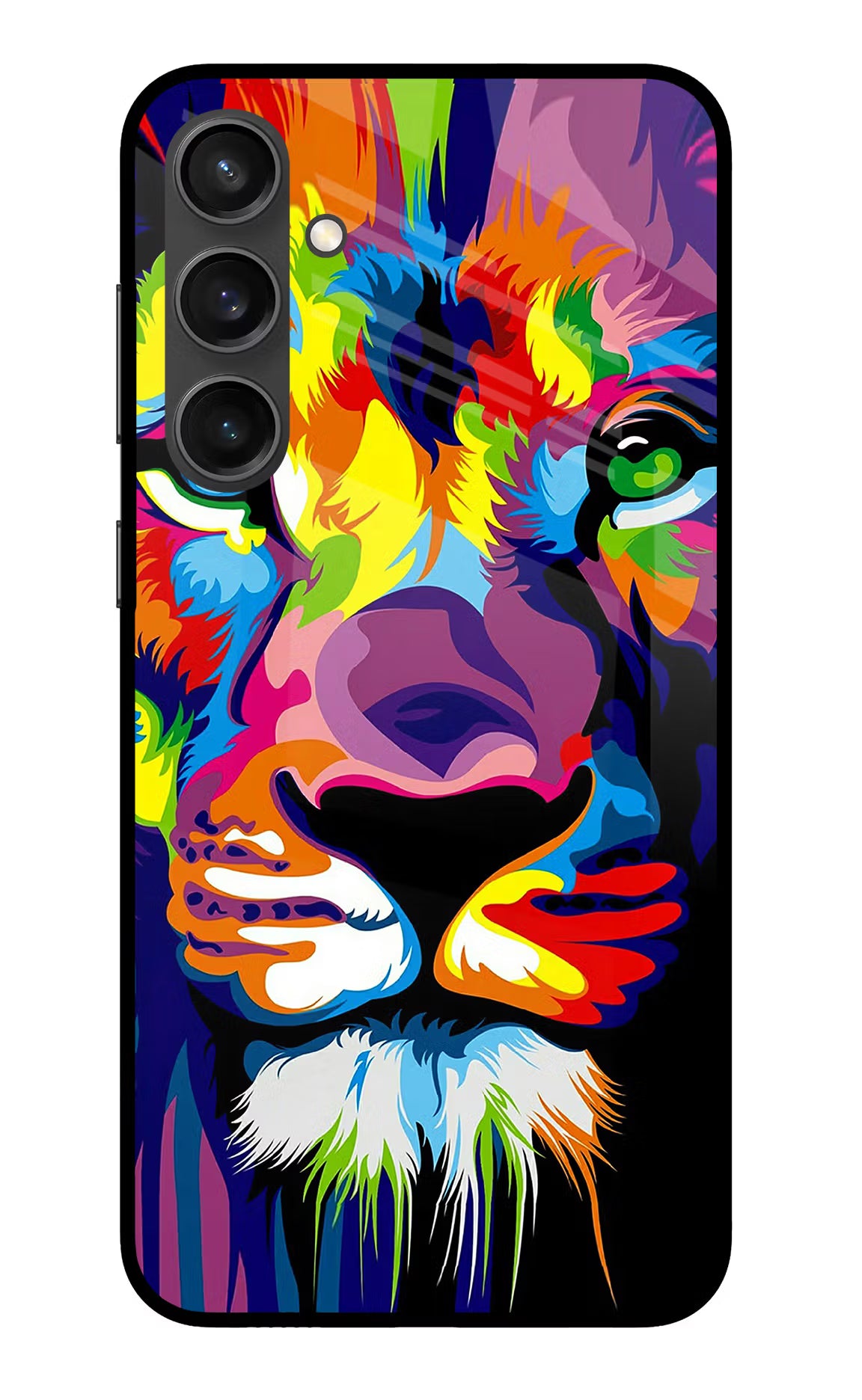 Lion Samsung S23 FE 5G Glass Case Back Cover by Casekaro