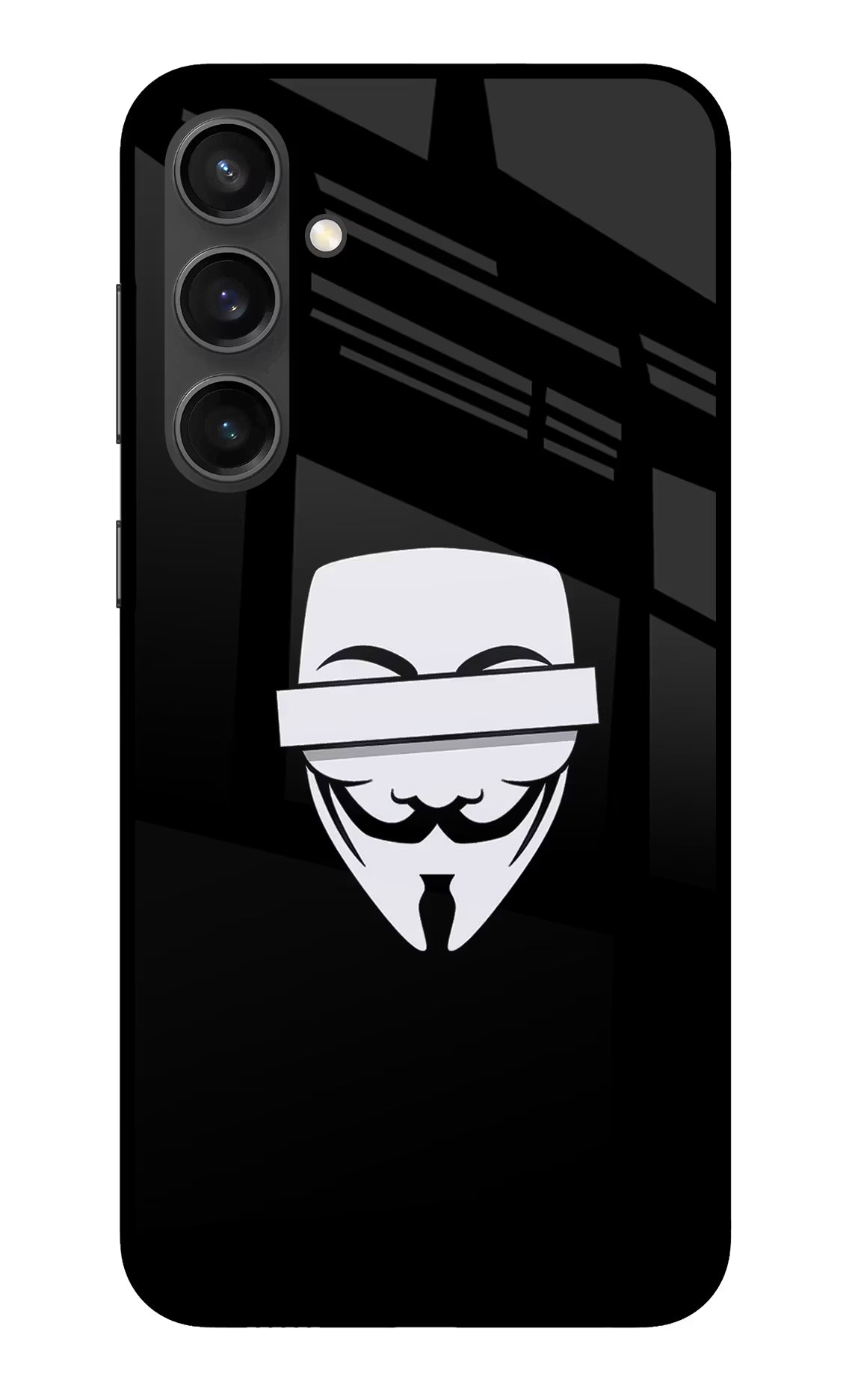 Anonymous Face Samsung S23 FE 5G Glass Case Back Cover by Casekaro