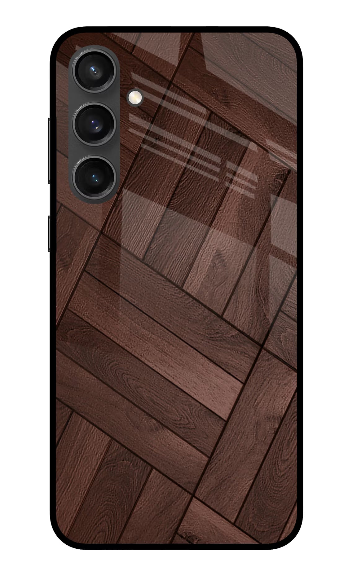 Wooden Texture Design Samsung S23 FE 5G Glass Case Back Cover by Casekaro