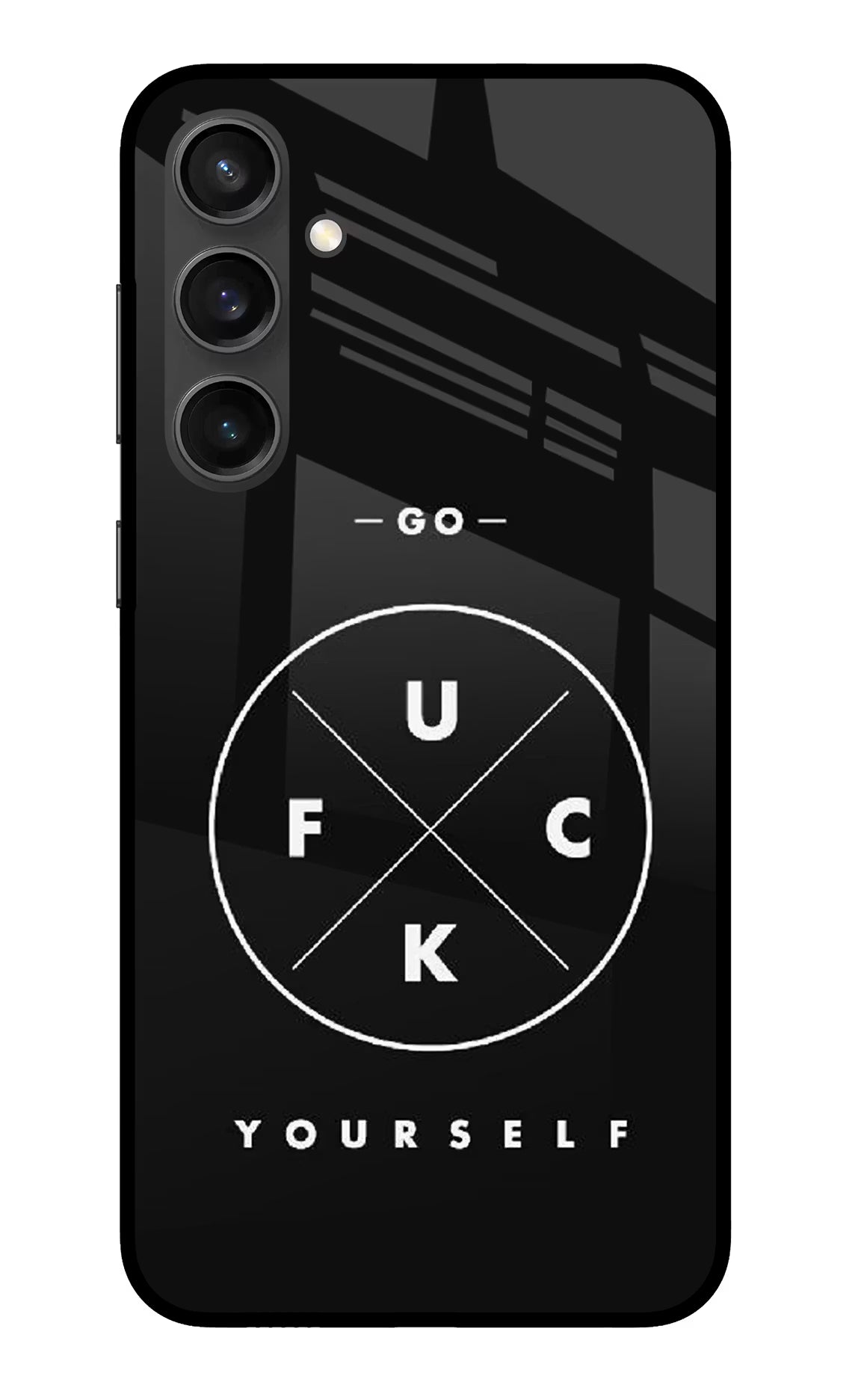 Go Fuck Yourself Samsung S23 FE 5G Glass Case Back Cover by Casekaro