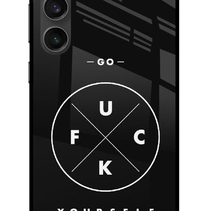 Go Fuck Yourself Samsung S23 FE 5G Glass Case Back Cover by Casekaro
