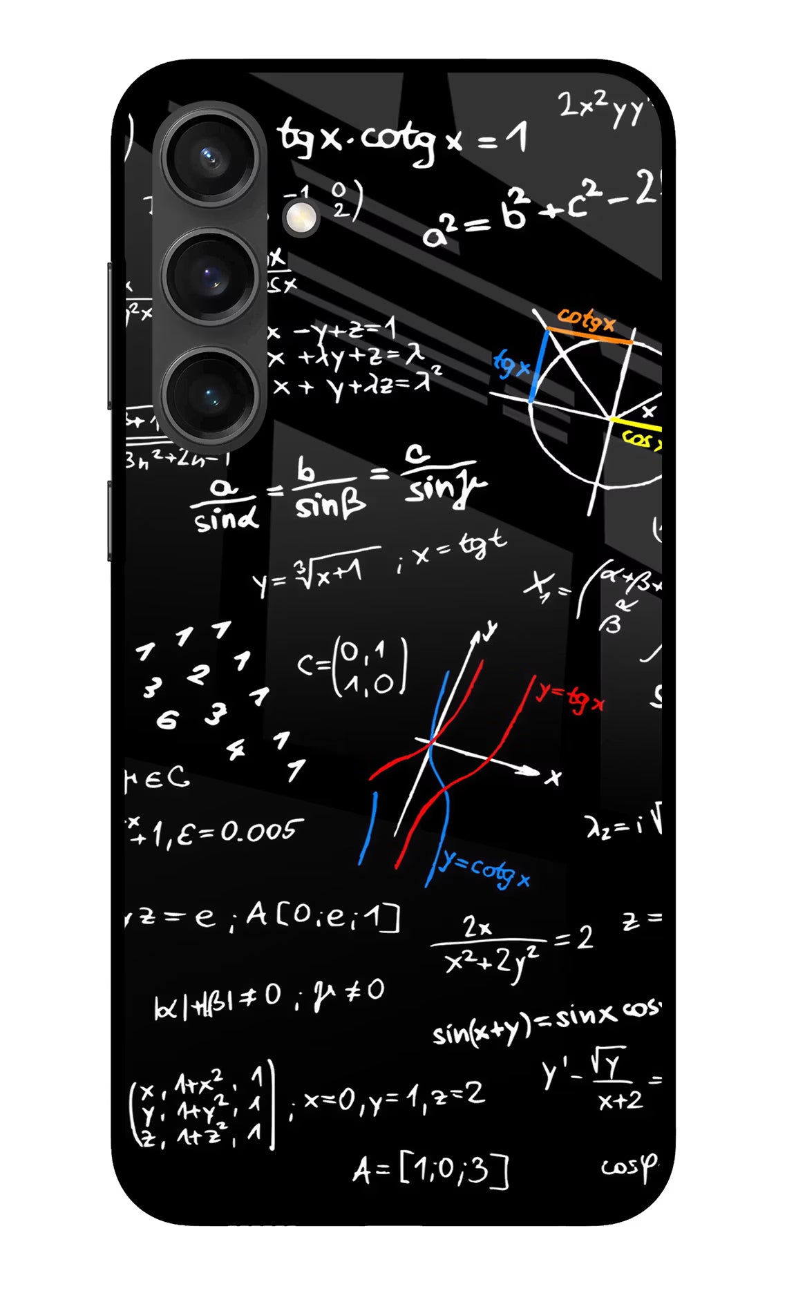 Mathematics Formula Samsung S23 FE 5G Glass Case Back Cover by Casekaro
