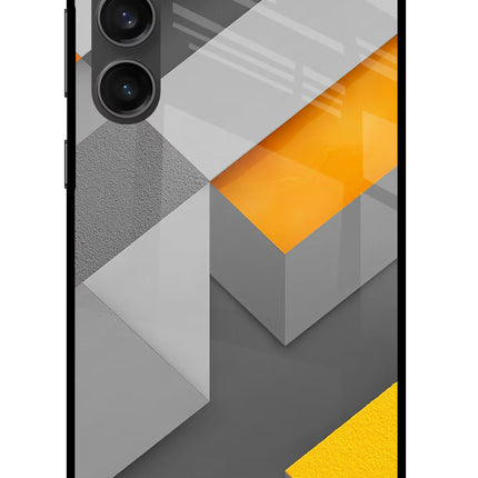 Abstract Samsung S23 FE 5G Glass Case Back Cover by Casekaro