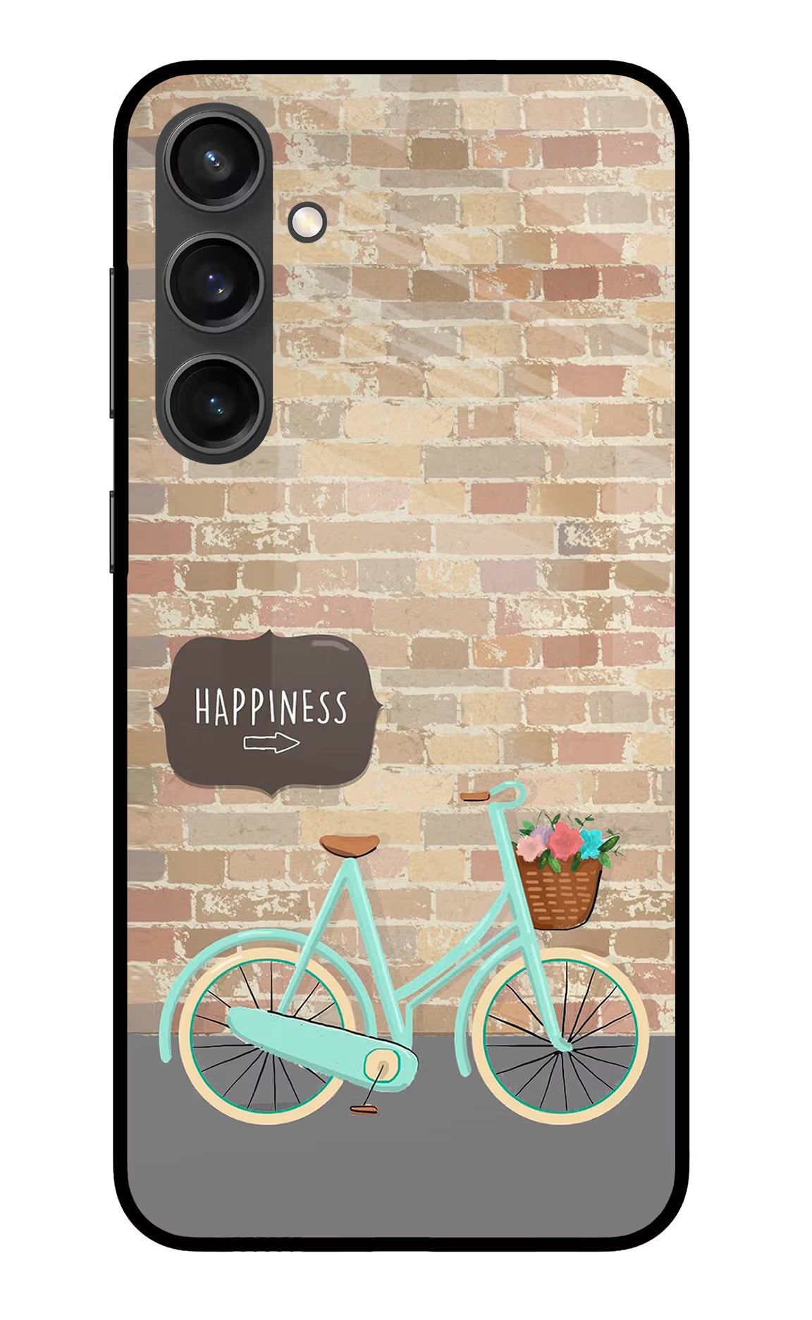Happiness Artwork Samsung S23 FE 5G Glass Case Back Cover by Casekaro