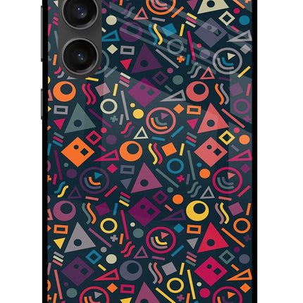 Geometric Abstract Samsung S23 FE 5G Glass Case Back Cover by Casekaro