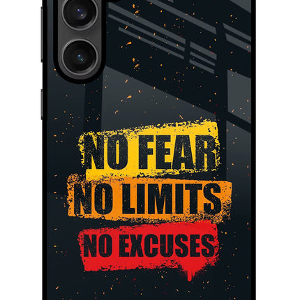 No Fear No Limits No Excuse Samsung S23 FE 5G Glass Case