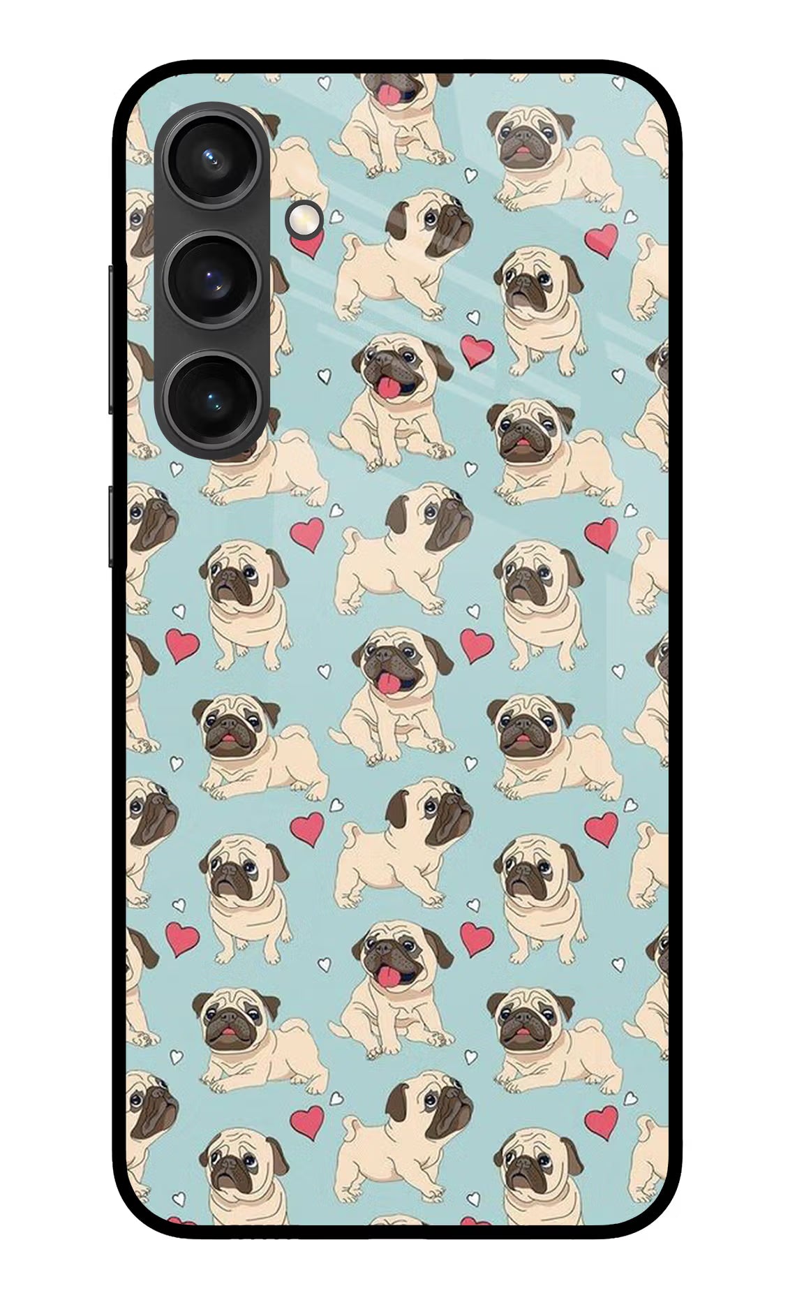 Pug Dog Samsung S23 FE 5G Glass Case Back Cover by Casekaro