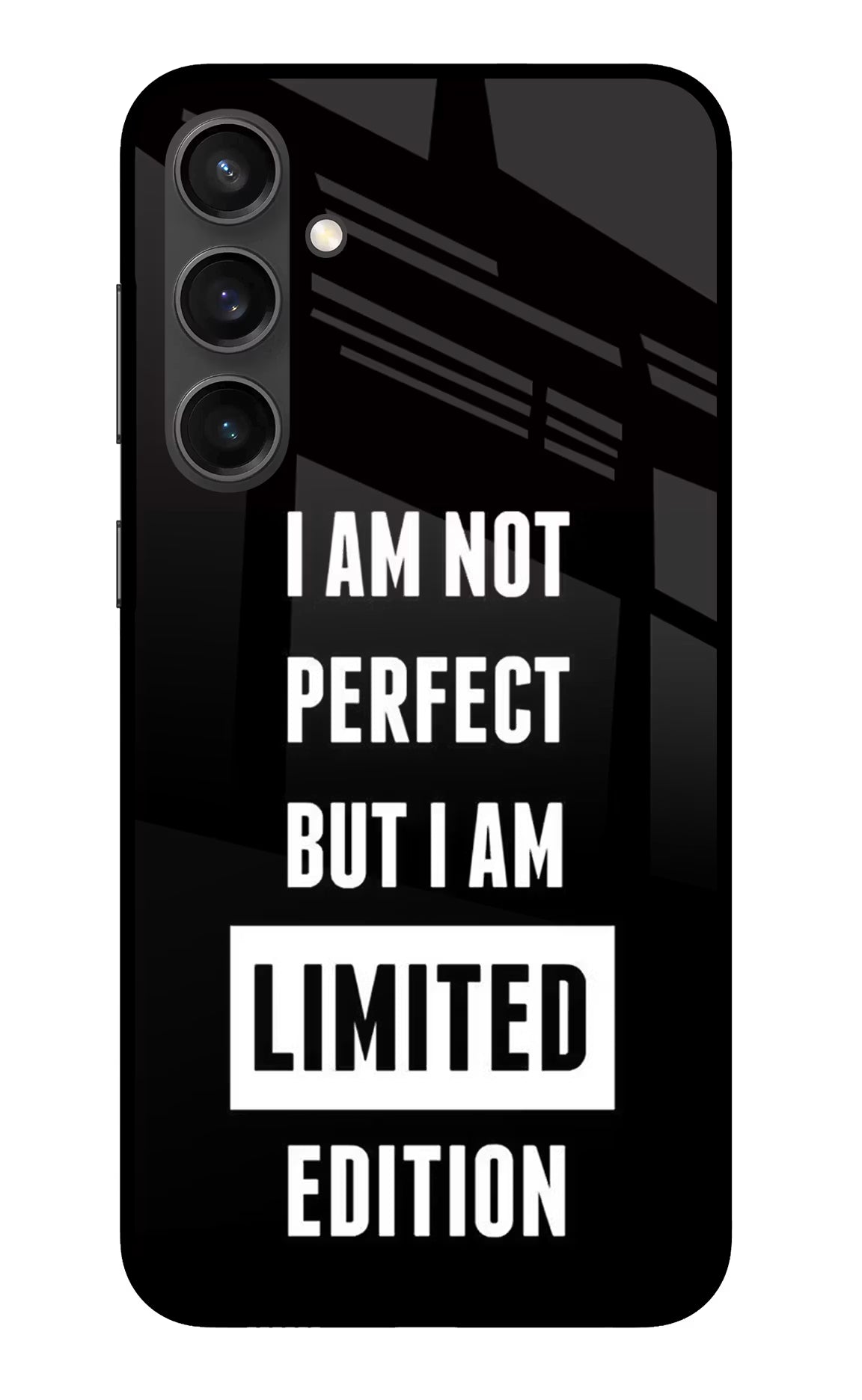 I Am Not Perfect But I Am Limited Edition Samsung S23 FE 5G Glass Case Back Cover by Casekaro