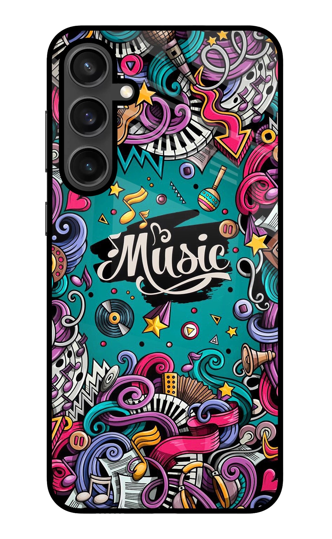Music Graffiti Samsung S23 FE 5G Glass Case