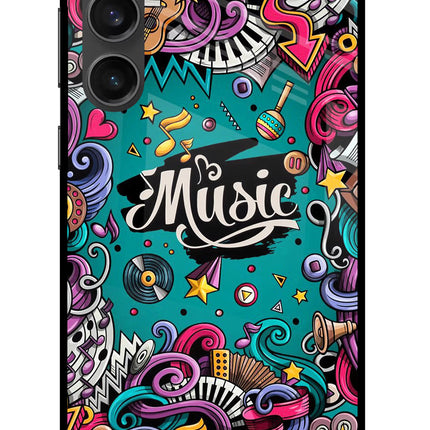 Music Graffiti Samsung S23 FE 5G Glass Case Back Cover by Casekaro
