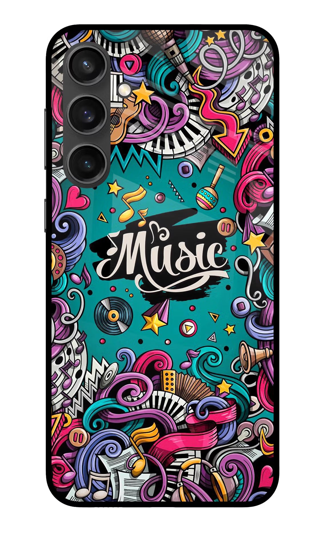 Music Graffiti Samsung S23 FE 5G Glass Case Back Cover by Casekaro