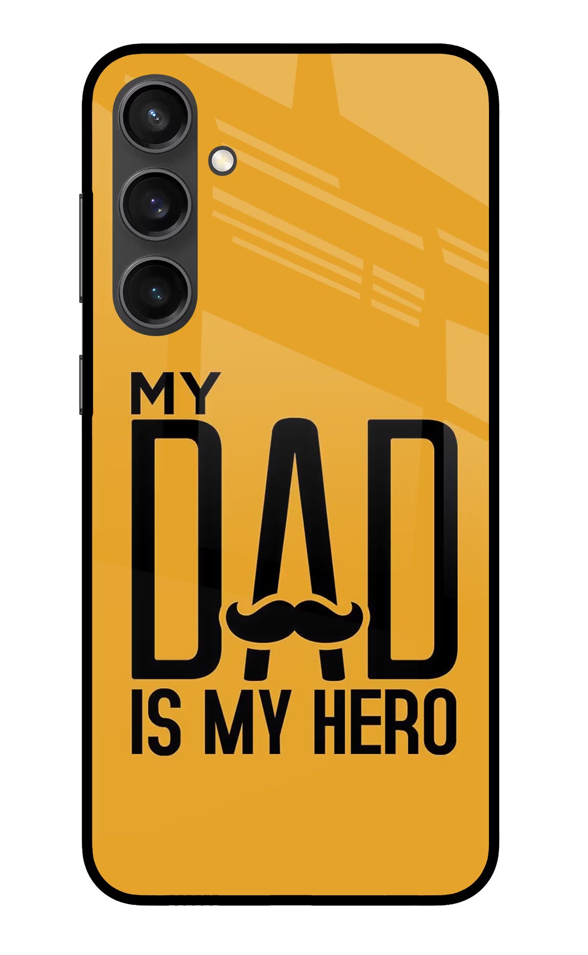 My Dad Is My Hero Samsung S23 FE 5G Glass Case Back Cover by Casekaro