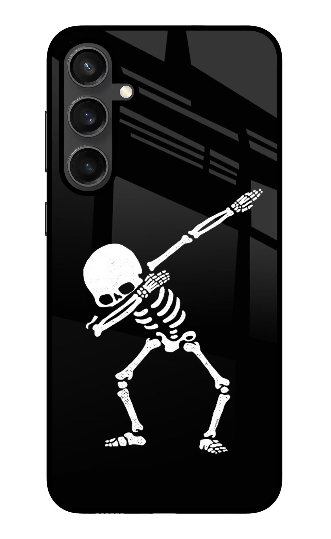 Dabbing Skeleton Art Samsung S23 FE 5G Glass Case