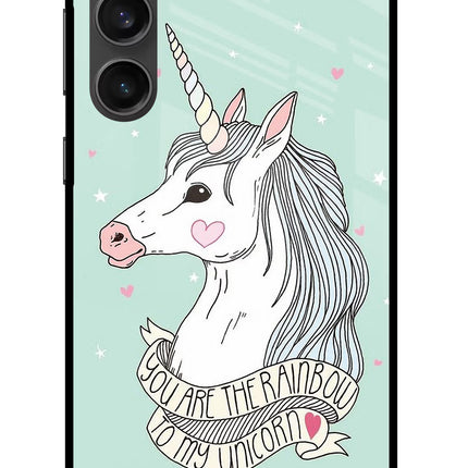 Unicorn Wallpaper Samsung S23 FE 5G Glass Case Back Cover by Casekaro