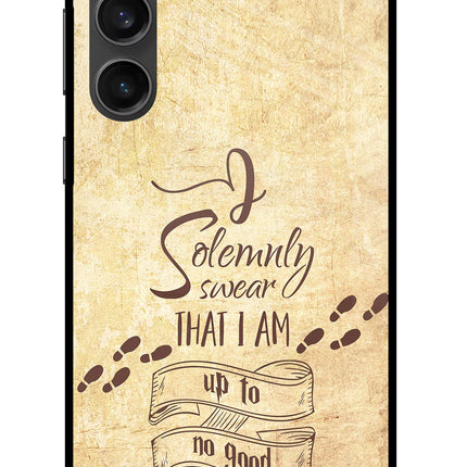 I Solemnly swear that i up to no good Samsung S23 FE 5G Glass Case Back Cover by Casekaro