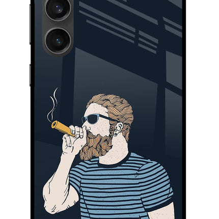 Smoking Samsung S23 FE 5G Glass Case Back Cover by Casekaro