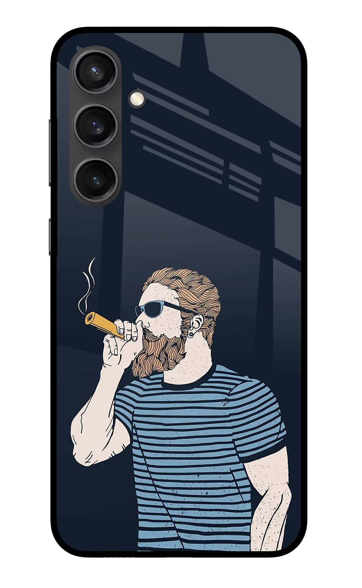 Smoking Samsung S23 FE 5G Glass Case Back Cover by Casekaro