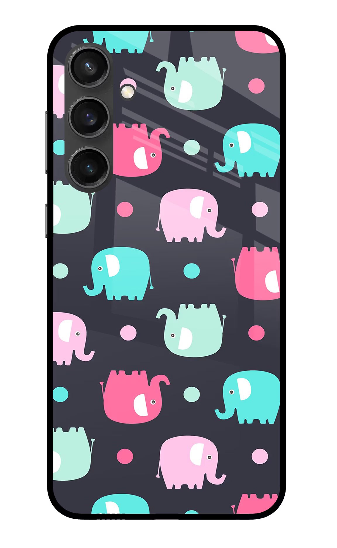 Elephants Samsung S23 FE 5G Glass Case Back Cover by Casekaro