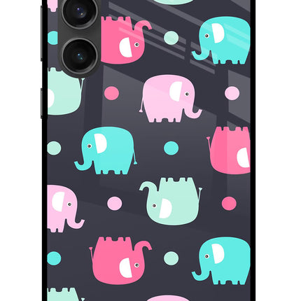 Elephants Samsung S23 FE 5G Glass Case Back Cover by Casekaro