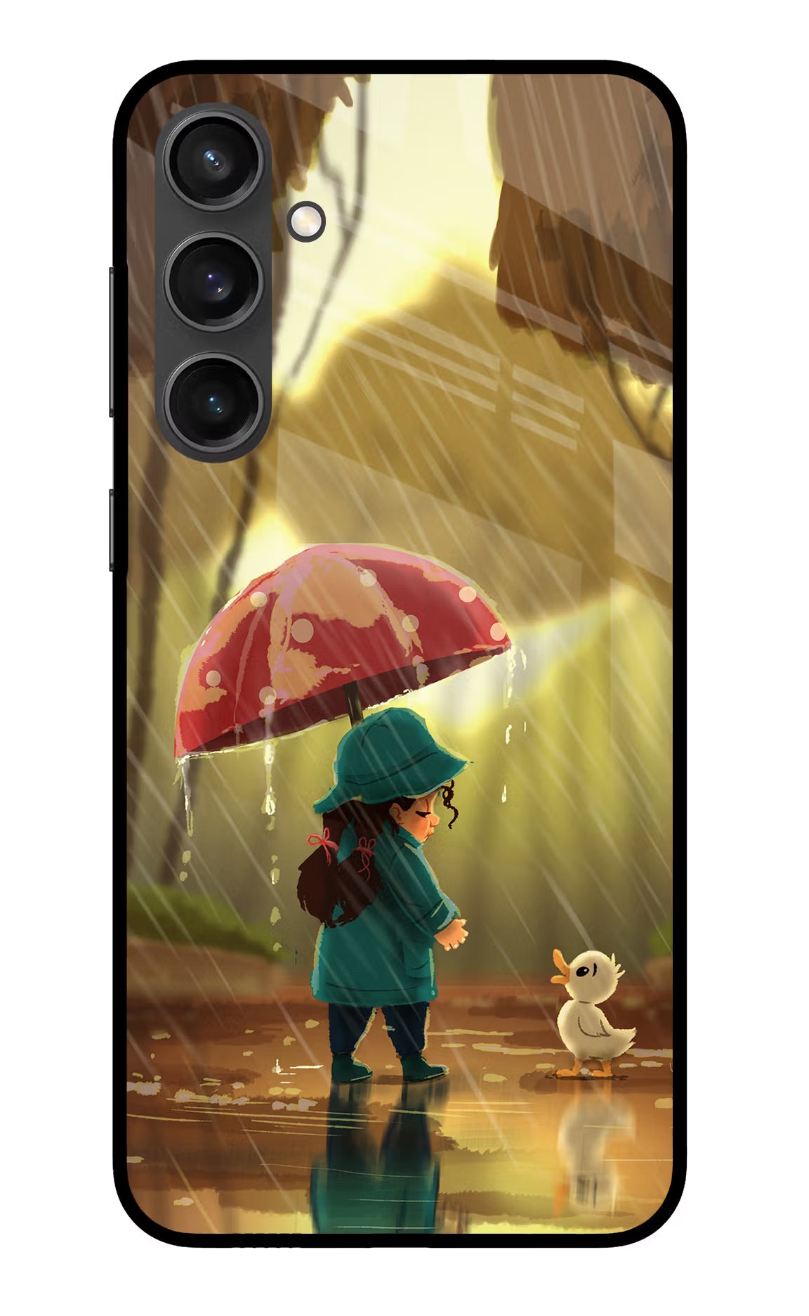 Rainy Day Samsung S23 FE 5G Glass Case Back Cover by Casekaro