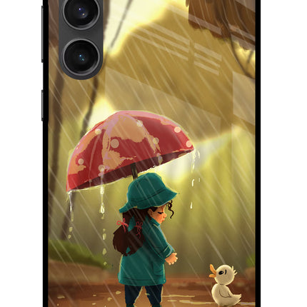 Rainy Day Samsung S23 FE 5G Glass Case Back Cover by Casekaro