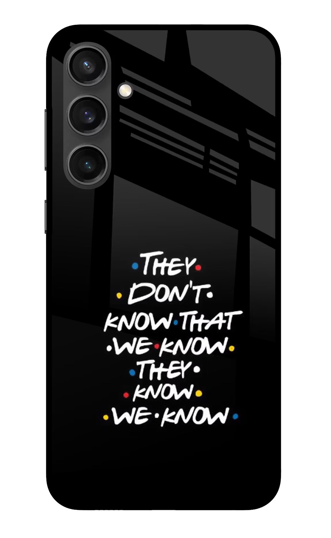 FRIENDS Dialogue Samsung S23 FE 5G Glass Case Back Cover by Casekaro
