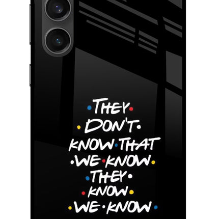 FRIENDS Dialogue Samsung S23 FE 5G Glass Case Back Cover by Casekaro