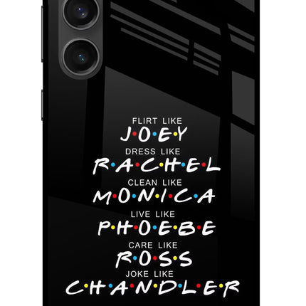 FRIENDS Character Samsung S23 FE 5G Glass Case Back Cover by Casekaro