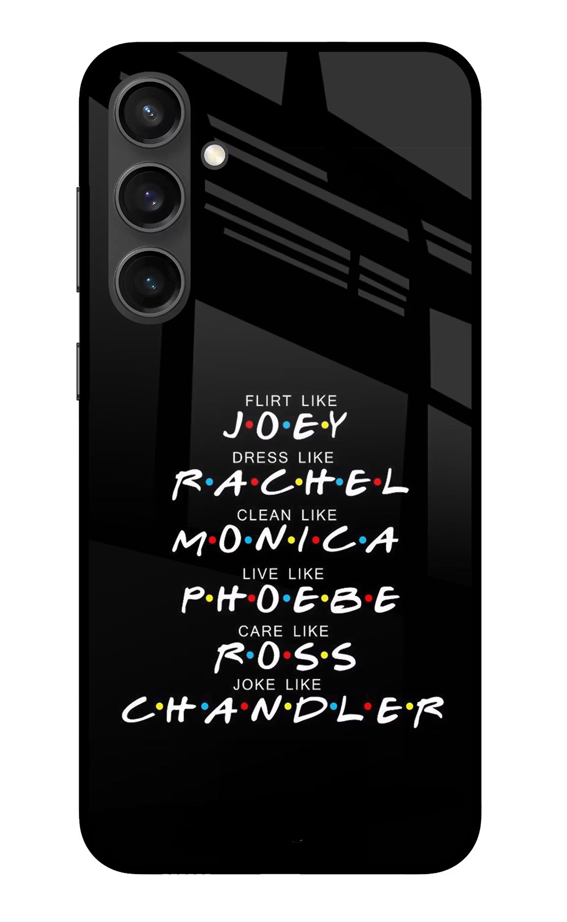 FRIENDS Character Samsung S23 FE 5G Glass Case Back Cover by Casekaro